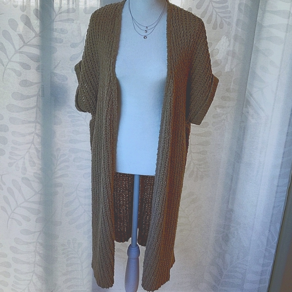 Duster Cardigan Short Sleeve | Size M | Color Camel